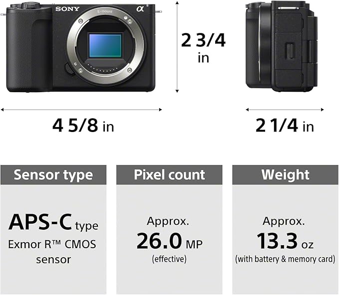 Sony ZV-E10 II 26MP APS-C Camera with 16–50mm Lens (كاميرا سوني ZV-E10 II بعدسة ‎16-50مم‎)