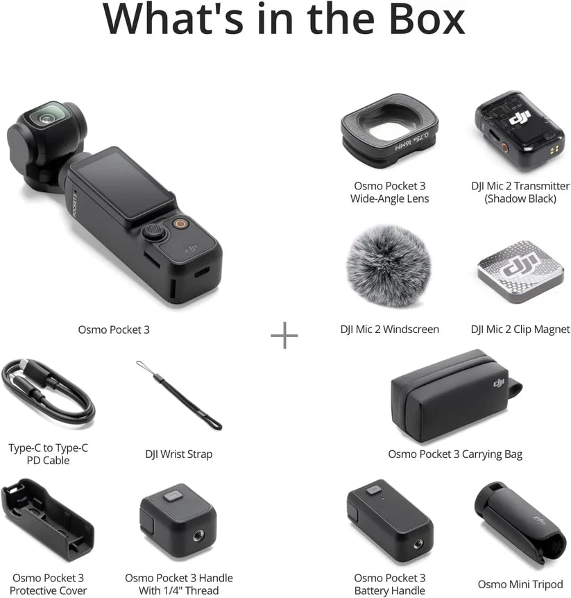 DJI Osmo Pocket 3 Creator Combo 4K120fps Ultra HD Vlog Camera with DJI Mic 2