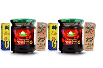(Big Offer Of The Day ) - 2 Pcs TURKISH MACUN + 2 Pcs  FREE OIL OF SANDA + 2 Pcs 48000 DELAY SPRAY