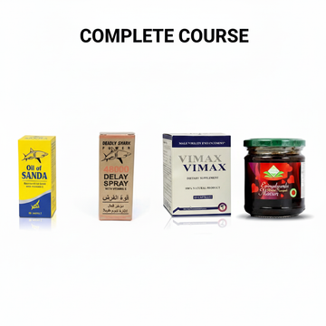 COMPLETE COURSE TURKISH MACUN+SANDA OIL+DELAY SPRAY+VIMAX CAPSULE