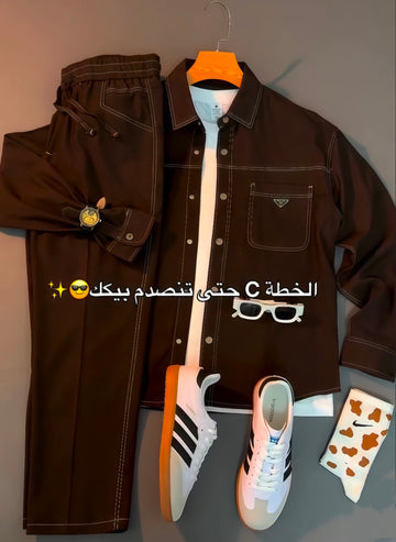 Perfect Combo: Shirt, Pants & Sneakers& Watch "التركيبة المثالية: قميص، بنطال وأحذية رياضية!" – White & Black Combo