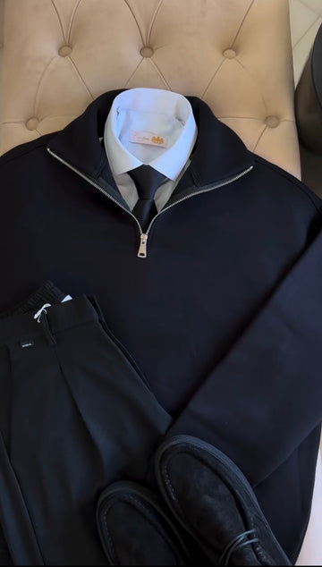 Perfect Combo: Shirt, Pant & Sneakers"التركيبة المثالية: قميص، بنطال وأحذية رياضية!" - Black Color.