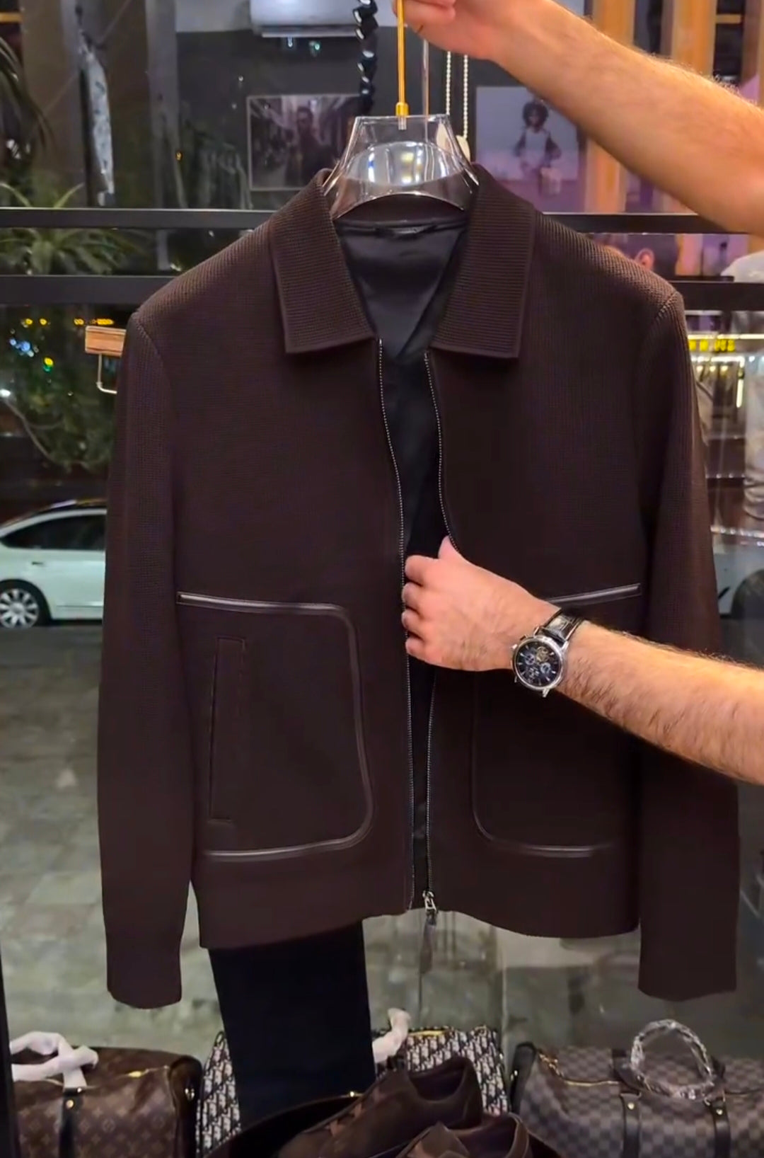 Perfect Combo: Shirt, Pant & Sneakers"التركيبة المثالية: قميص، بنطال وأحذية رياضية!" –  Dark Brown .