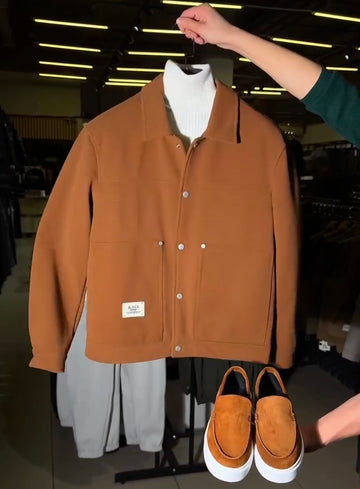 Perfect Combo: Shirt, Pant &amp; Loafers "التركيبة المثالية: قميص، بنطال وأحذية لوفر!" – Camel Shirt, White Pant & Camel Loafers Combo