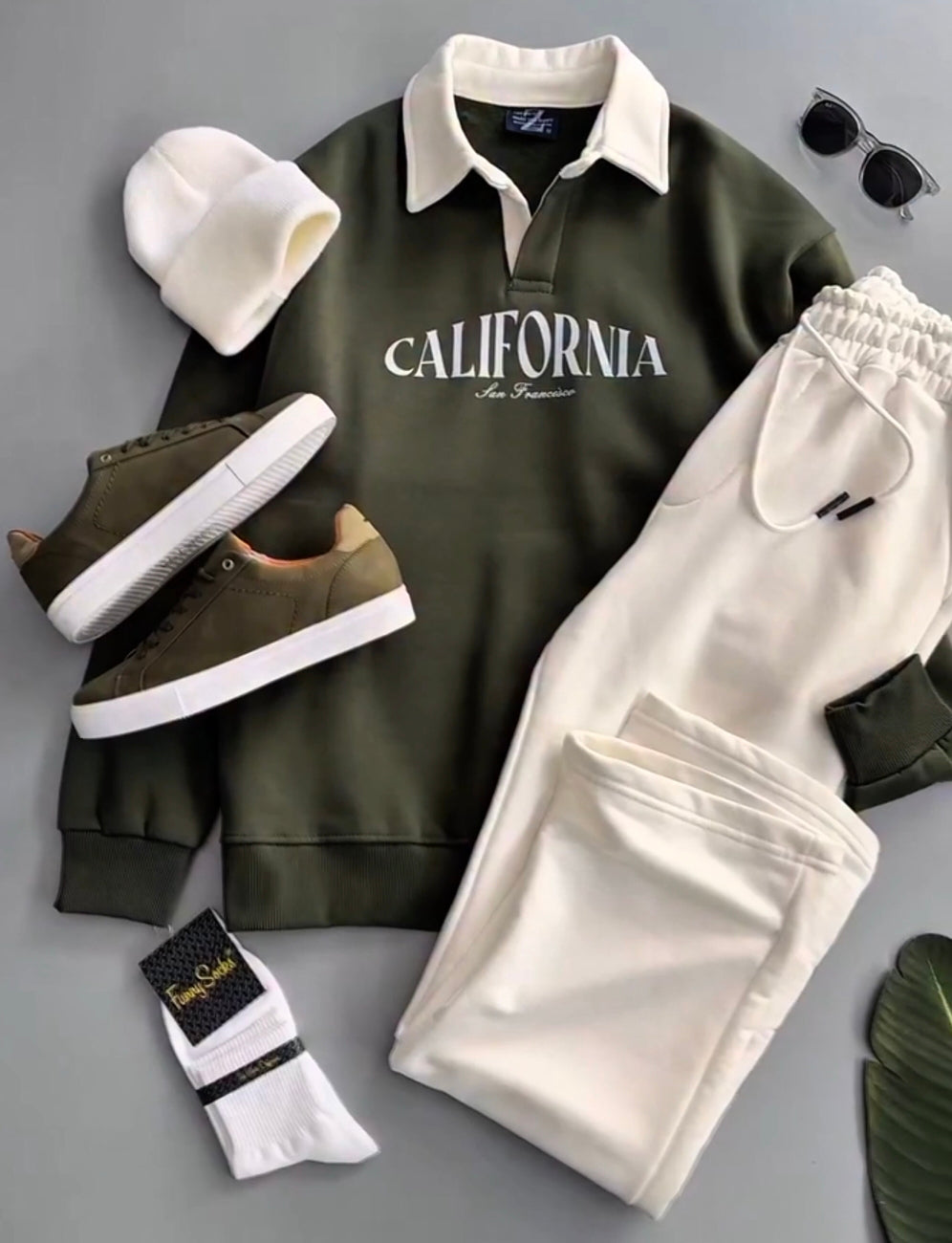 Perfect Combo: Shirt, Pant &amp; Sneakers "التركيبة المثالية: قميص، بنطال وأحذية رياضية!" –Green & White Combo