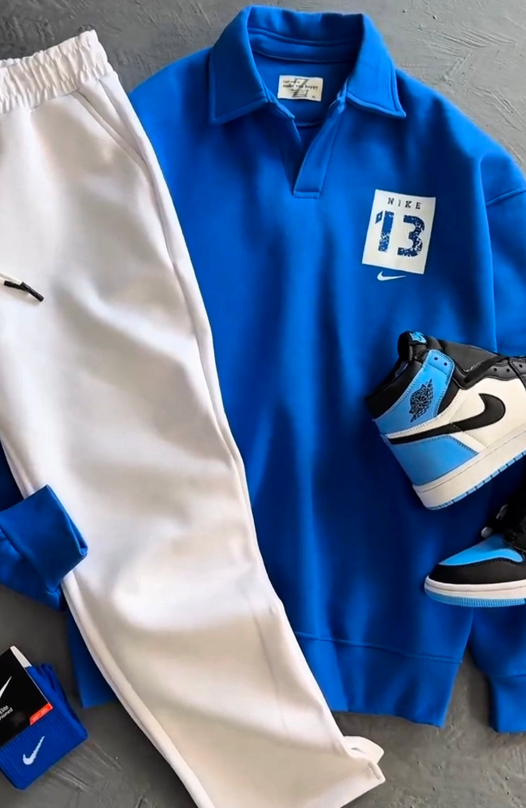 Perfect Combo: Shirt, Pant &amp; Sneakers "التركيبة المثالية: قميص، بنطال وأحذية رياضية!" – Blue & White Combo