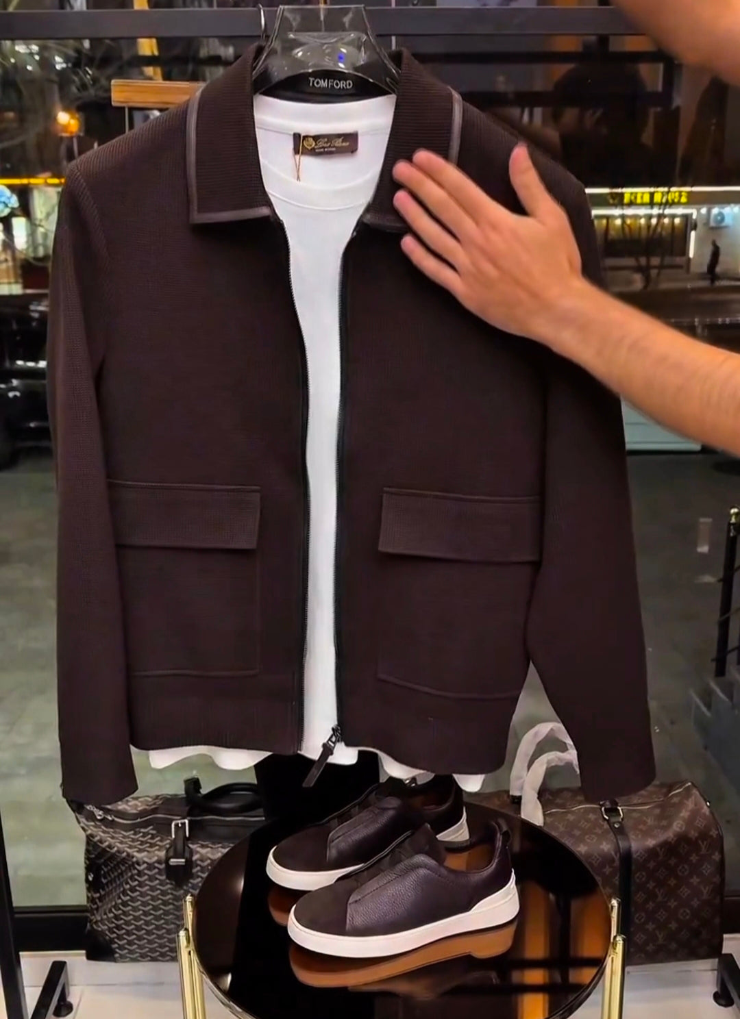 Perfect Combo: Shirt, Pant & Sneakers"التركيبة المثالية: قميص، بنطال وأحذية رياضية!" –  Dark Brown .