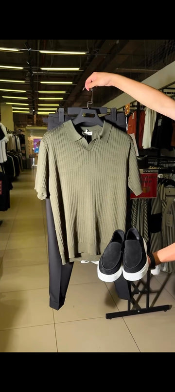 Perfect Combo: T Shirt, Pants & Sneakers& Watch "التركيبة المثالية: قميص، بنطال وأحذية رياضية!" – Green & Black Combo