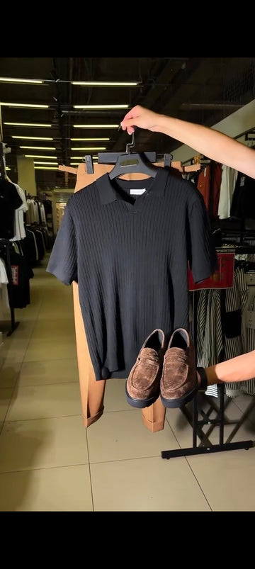 Perfect Combo: T Shirt, Pants & Sneakers& Watch "التركيبة المثالية: قميص، بنطال وأحذية رياضية!" – Black & Brown Combo