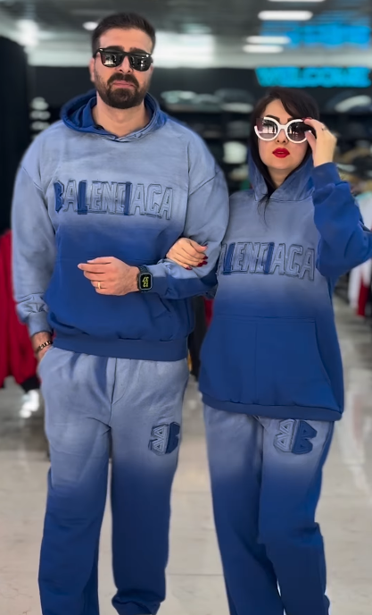 Couple Hoodie & Slacks Set – طقم هودي وبنطال للأزواج | Matching Winter Streetwear, Soft Fabric, Casual & Trendy Unisex Outfit