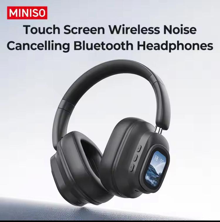 MINISO G90 Wireless Headphones with Built-in Microphone Noise Cancellation Touch Screen Headset,Earbuds Foldable Gaming Headset