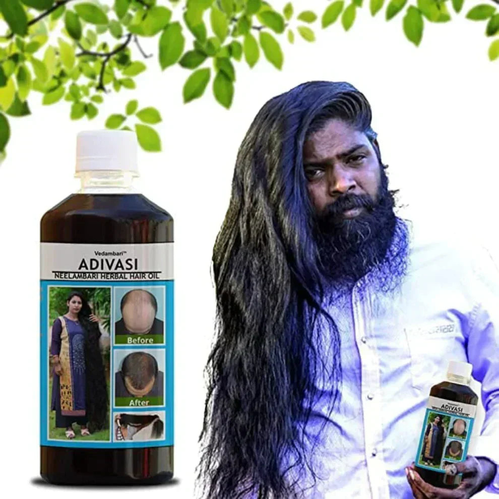 Adivasi Neelambari Ayurvedic Hair Oil – Pack of 3 (200ml Each) | Powerful Herbal Formula for Hair Growth & Strength | 150 SAR