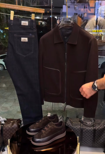 Perfect Combo: Shirt, Pant & Sneakers"التركيبة المثالية: قميص، بنطال وأحذية رياضية!" –  Dark Brown .