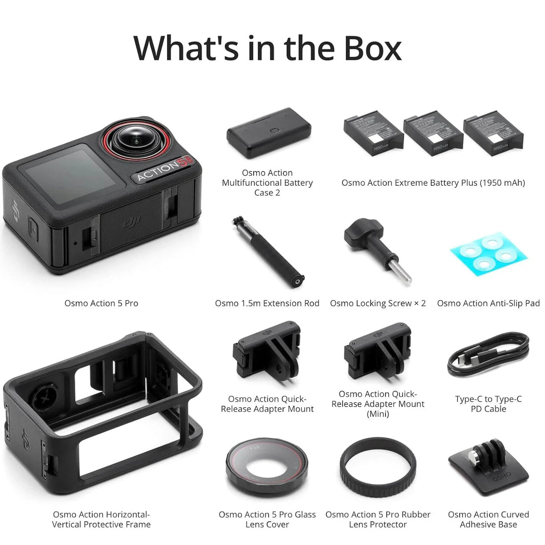 DJI Osmo Action 5 Pro – Next-Gen 4K Dual Screen Action Camera + Full Accessory Kit